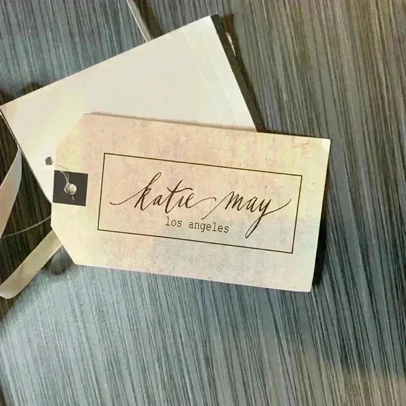 Katie May Ivory Deep V-Neck Open Back Sleeveless Cocktail Midi Dress Size M - Picture 13 of 16